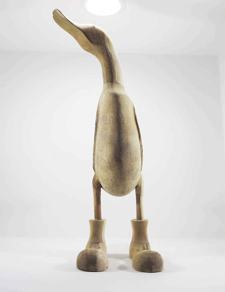 Duck hand carved in bamboo wood - complete with boots - a mighty 73cm ...